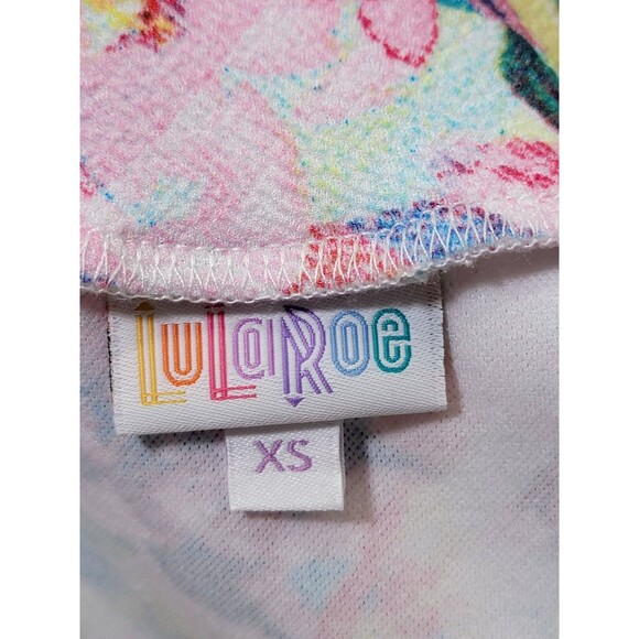 ALK Women's XS Lularoe Cassie Floral Multicolor Crepe Pencil Straight Skirt NEW - Picture 7 of 9